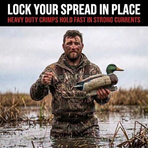 Duck Decoy Crimps, Texas Rig Decoy Line Crimps, PVC Decoy Cord Crimps, Duck Decoy Weights Crimps, Duck Decoy Strings, Texas Rigs for Duck Decoy Anchors, Decoy Rigging Crimps - Image 2