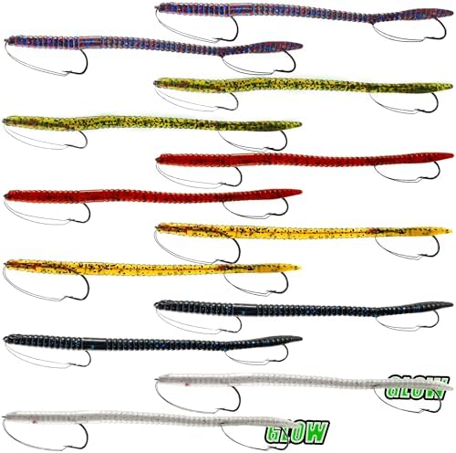 Weedless Fishing Lures Bass Lures, Soft Plastic Worm Swimbaits by VMSIXVM