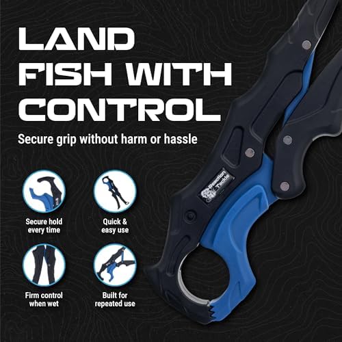 Reaction Tackle 7 Piece Fishing Tool Kit, Fillet Knife and Sharpener, Fishing Pliers, Braid Scissors, Floating Lip Gripper, Hook Remover and Lanyard, Stainless Steel for Saltwater and Freshwater - Image 3