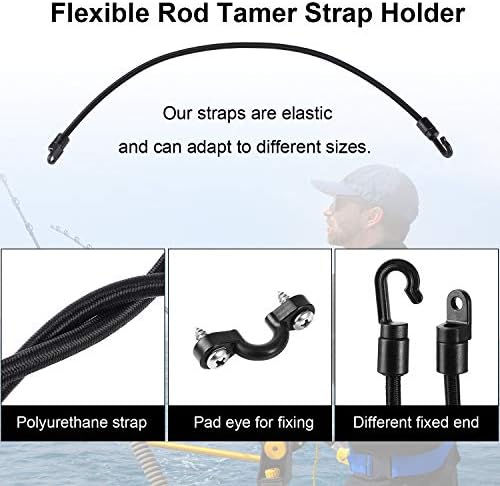 Sumind 4 Pcs Rod Strap Holder Deck Mount for Boat Rod,18 Inch - Image 3