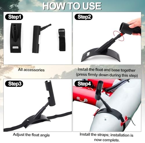 2 Pcs Fishing Rod Tube Holder for Inflatable Float, Adjustable - Image 4