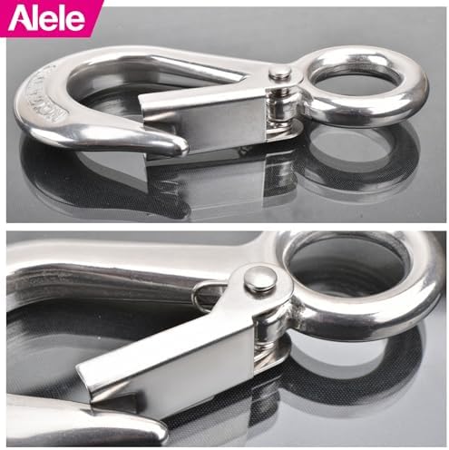 Alele Grab Hooks, 440 Pounds Slip Hooks,Stainless Steel Lifting Hook Rigging Accessory,4 Pack - Image 4