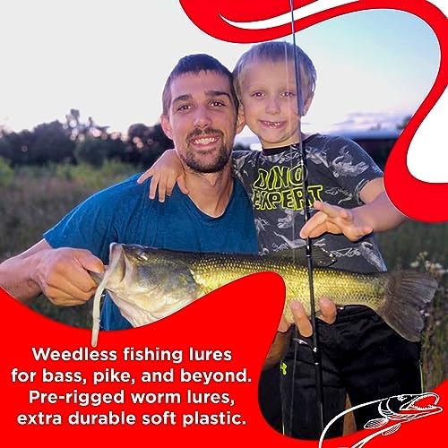 DeLong Lures 6" KILR Worm – Made in USA Weedless Pre-Rigged Soft Plastic Swimbaits, Extra Durable Bass Fishing Lures for Pike and More, 5-Pack Variety - Image 3