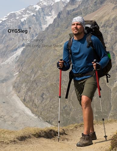 OYGSieg 6/7 Pack Men's Quick Dry Long Sleeve UPF50+ Sun Shirts - Image 5