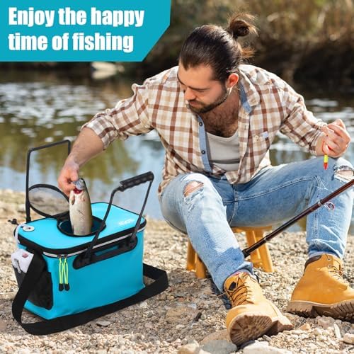 2 Pcs Fishing Bucket and Live Bait Aerator - Image 6