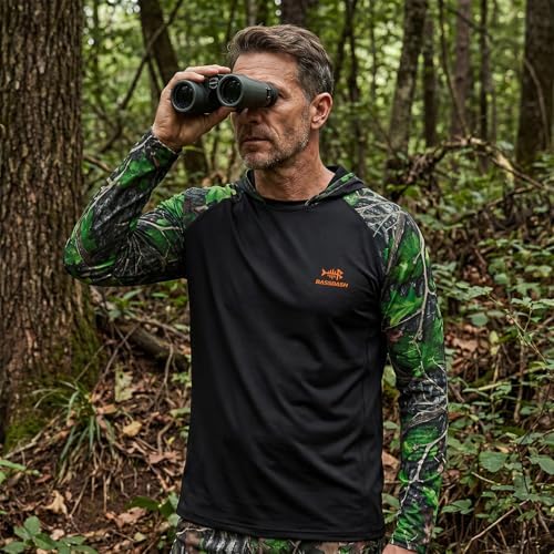 BASSDASH Men’s UPF 50 Performance Fishing Shirt Cooling Hoodie Camo Long Sleeve FS17M - Image 2