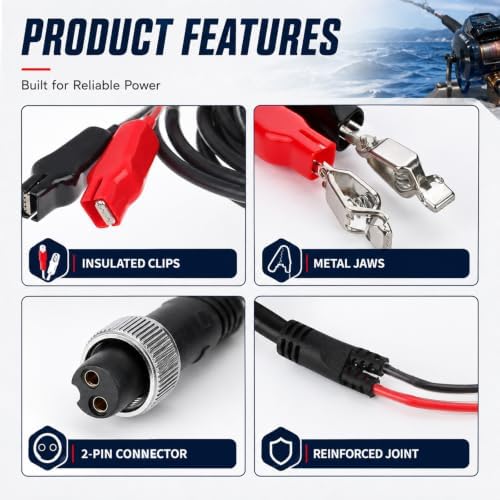 10Ft Electric Fishing Reel Power Cable Fits Daiwa Shimano 2-Pin - Image 6