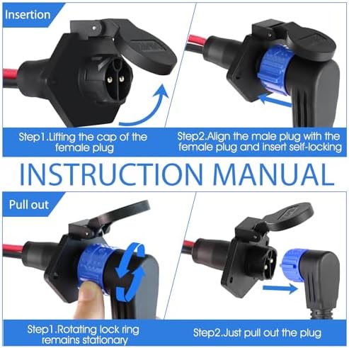 Trolling Motor Plug and Receptacle,12V/24V/36V/48V Trolling Motor Plug - Image 7