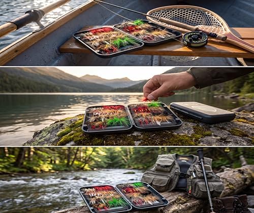 Fly Fishing Flies Nymphs for Fly Fishing Trout Lures with Magnetic Fly Box - Image 4