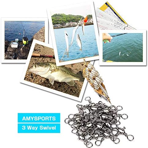 AMYSPORTS Stainless 3way Swivel Fishing crossline swivels 3 Way rigs Saltwater Freshwater Drifting trolling Fishing Tackle Connector for Spoons Minnow baits - Image 6
