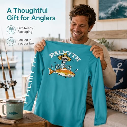Palmyth Fishing Shirts for Men Long Sleeve UPF 50+ T Shirt Sun Protection - Image 6