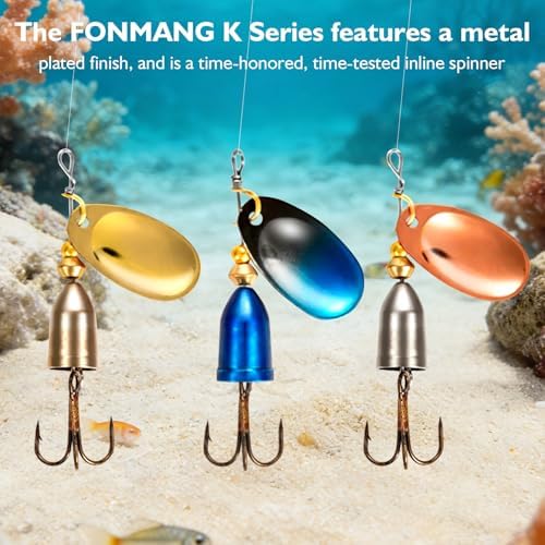 FONMANG Fishing Lure Spinner baits for Freshwater and Saltwater,2026 New Bass Trout Fishing Lures Also for Crappie Salmon Walleye Pike - Image 4