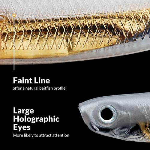 QualyQualy Soft Plastic Swimbait Paddle Tail Shad Lure Soft Bass Shad Bait Minnow Paddle Tail Swim Bait for Bass Trout Walleye Crappie - 2.75in, 3.14in, 3.94in, 5in - Image 3