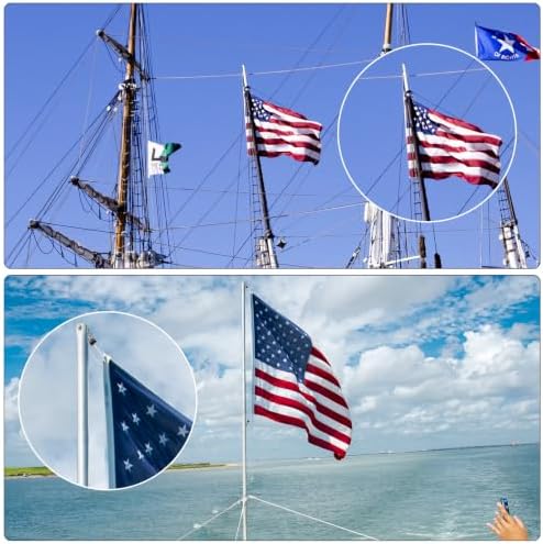 Moxweyeni Stainless Steel Boat Flag Clips for Halyards Outriggers - Image 6