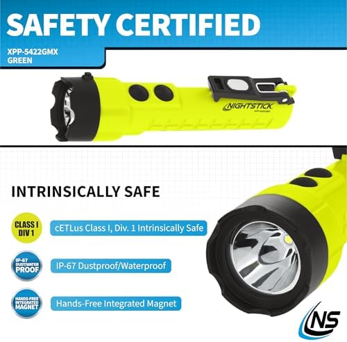 Nightstick XPP-5422GMX X-Series Intrinsically Safe Dual-Light Flashlight with Dual Magnets, Green/Black - Image 5