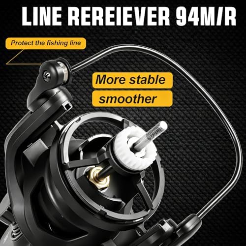 Sougayilang Big Pit Catfish Reel – 44LB Drag, 4.7:1, 6+1 Bearings, 30mm Long Stroke Spool, Large Line Capacity, Graphite Body – Heavy Duty Catfish & Carp Reel - Image 4