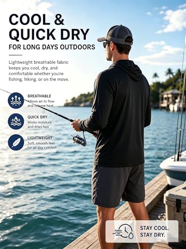 ZITY Men's Lightweight Pullover Hoodie UPF 50+ Fishing Shirts Sweatshirt - Image 5