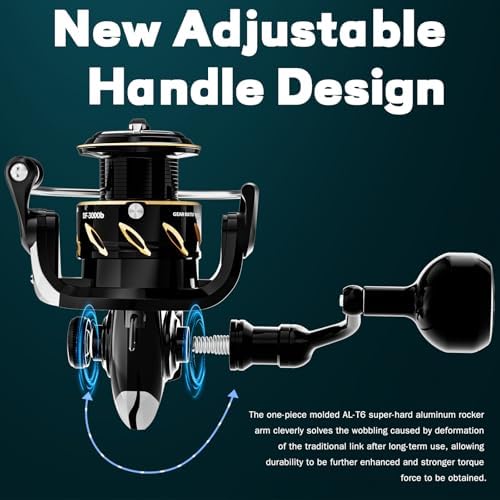 Ashconfish DF Series Spinning Reel Saltwater & Freshwater Fishing Reel, Lightweight Nylon/Fiberglass Frame, 7+1BB, 5.2:1 Gear Ratio,Long-Distance Casting DF - Image 6