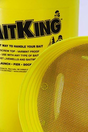 INTRUDER BaitKing, Live Bait Bucket, Use Trolling, Floating or Even Ice Fishing, Screened Top, Large, 17-inch x 6.25-inch - Image 2