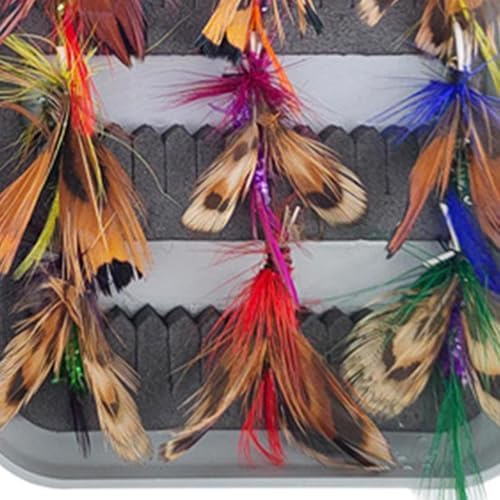 Fly Fishing Lure 24 Piece Lightweight Butterfly Shape Trout Bait Hooks Fish - Image 5