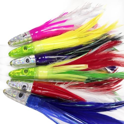 Set 6 Pcs Saltwater Trolling Lure 6.5/7/9 inch Marlin Deep Sea Fishing Bait - Image 5