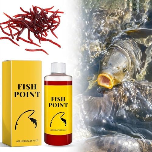 Concentrated Fish Attractant Liquid, Powerful Red Worm Fish Attractants Spray, 100ml Fishing Bait Scent Attractant, Fast-Acting Red Worm Bait Additive for Freshwater Fishing by Unknown