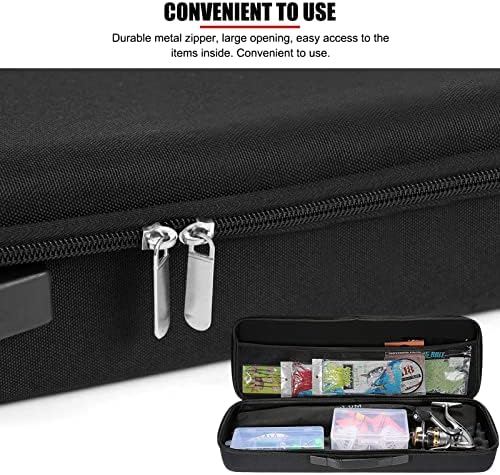 21 inch Fishing Tackle Storage, Hard EVA Case Fishing Rod Reel Organizer - Image 6