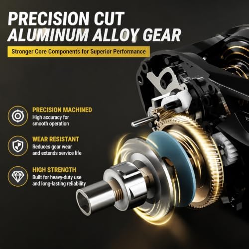 Fishing Baitcasting Reel, Baitcaster Fishing Reels with 18+1BB Stainless Steel Ball Bearings,Magnetic Braking System for Fishing Saltwater Freshwater, Available in 7.2:1 - Image 4