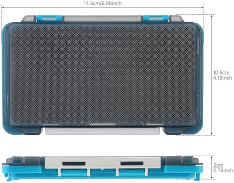 Fishing Tackle Box Slit Foam Case, Super Slim Fishing Lures Jig Box Hooks Spinners Spoons Storage Tackle Tray, (6.8 * 3.8 * 0.8inch) (Blue) - Image 4