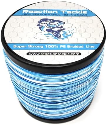 Reaction Tackle Braided Fishing Line - Pro Grade Power Performance for Saltwater or Freshwater Fish - Colored Fishing Line Braid for Extra Visibility by ReactionTackle