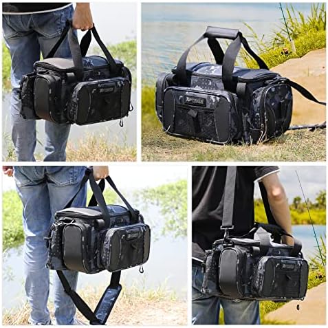 X Strike Fishing Bag - Waterproof Storage with 4 3600 Tackle Box, Saltwater & Freshwater Shoulder Bag for Camping, Hunting, Hiking, Travel - Image 6