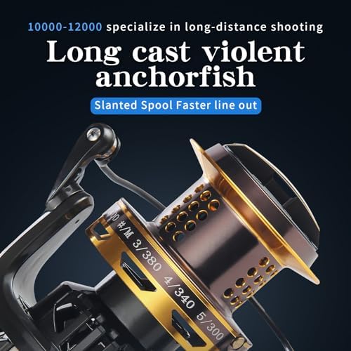 HAUT TON Spinning Reel, 6+1BB Metal Surf Fishing Reels, 55lbs Max Drag - Image 6
