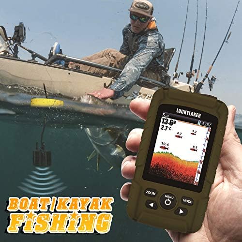LUCKY Water Depth Fish Finders Waterproof Portable Fishing Fish Finder Display Handheld Ice Fishing Finder Sonar Sensor Transducer for Boat Kayak Sea Fishing - Image 2