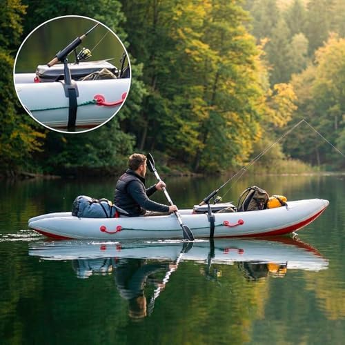 2 Pcs Fishing Rod Tube Holder for Inflatable Float, Adjustable - Image 5