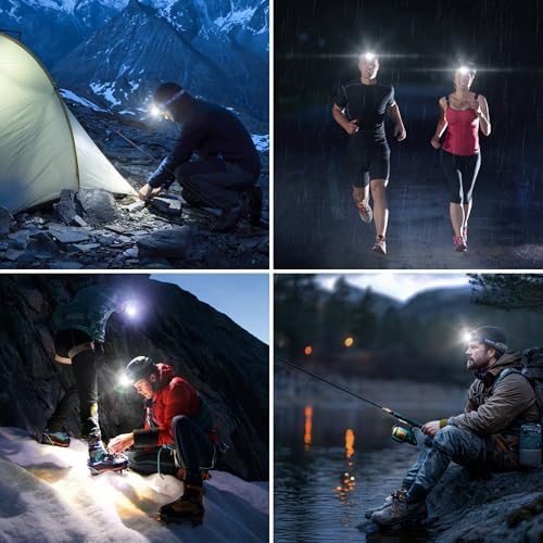 Lepro Rechargeable LED Headlamp Bright Waterproof Headlight 6 Modes - Blue - Image 7