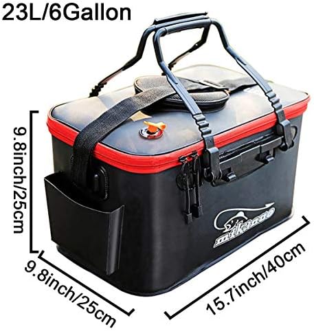 Multi-Functional EVA Foldable Fish Bag for Outdoor - Live Fish Lures and Protection Containers - 8GAL, 6GAL, 4.8GAL, 3GAL - Image 2