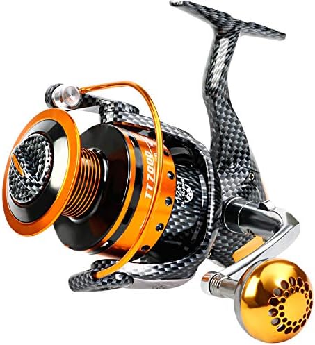 Burning Shark Fishing Reels- 12+1 BB, Light and Smooth Spinning Reels, Powerful Carbon Fiber Drag, Saltwater and Freshwater Fishing by Burning+Shark