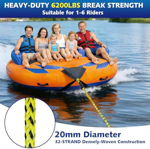 60FT 3-6K Boat Tow Rope for Tubing - Image 2
