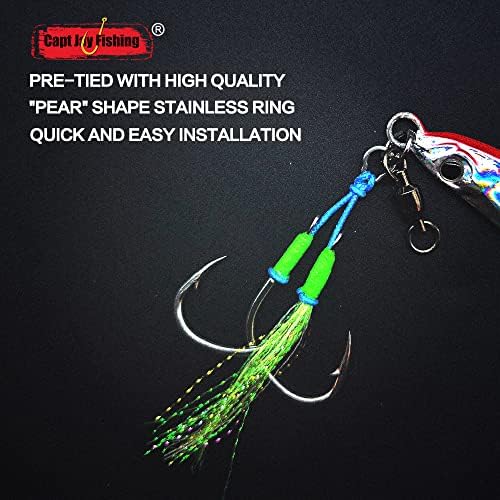 Capt Jay Fishing Assist Hooks - Jigging Slow Fast Jigs Stinger Hook for Dancing and Fishing - Image 5