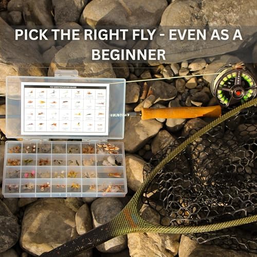 64-268 Piece Fly Fishing Flies Kit | Premium Hand Tied Trout Flies Assortment | Dry Flies, Nymphs, Streamers, Wooly Buggers, Terrestrials | Fly Box, Fly ID Card | Bass, Panfish - Image 6