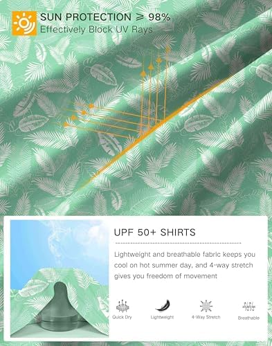 Pudolla Men's Sun Protection Hoodie Shirts UPF 50+ Fishing Hiking Shirt - Image 6