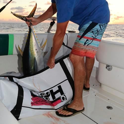 C&H Lures Fish Bag - Durable Fish Cooler, 36 in x 74 in, Large, White - Image 7
