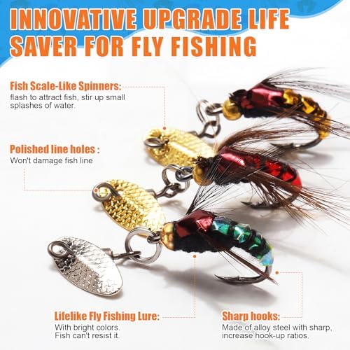 Skylety Mini Bass Fishing Lures Crankbaits Hard Baits with Box - Image 4