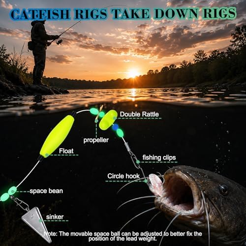 Catfish Float Rigs, 6/0 or 8/0 Circle Hooks, 3 or 6 Pack - Image 3