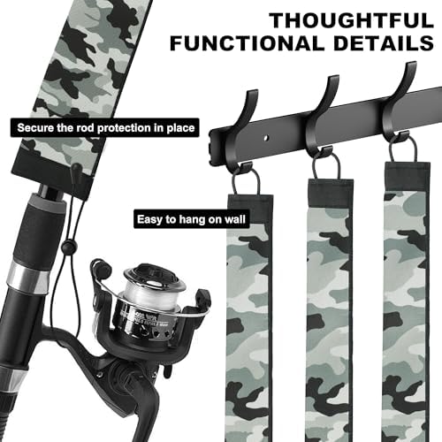 Neoprene Camo Fishing Rod Sleeves,Fishing Pole Sleeves,Fishing Rod Socks - Image 4