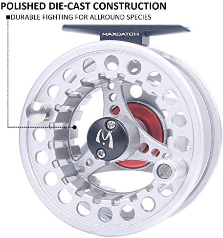 M MAXIMUMCATCH Maxcatch ECO Large Arbor Fly Fishing Reel (3/4wt 5/6wt 7/8wt) and Pre-Loaded Fly Reel with Line Combo - Image 2