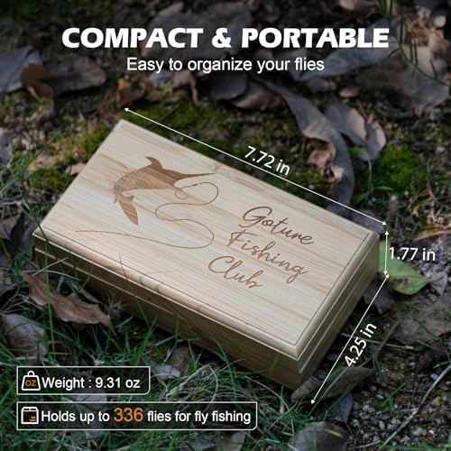 Goture Fly Fishing Flies Assortment Kit with Wooden Fly Box - Image 5