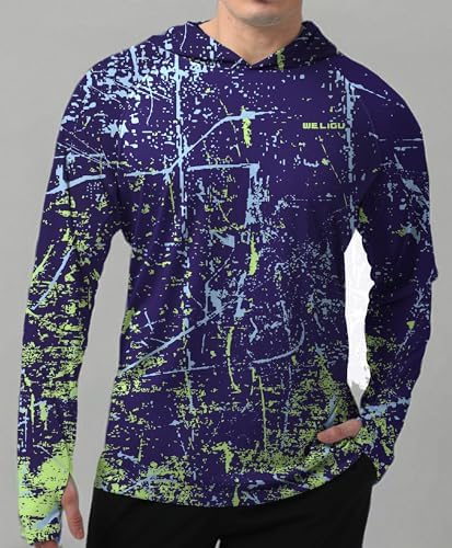 Men's UPF 50+ Sun Protection Hoodie, Long Sleeve Fishing Shirt - Image 6