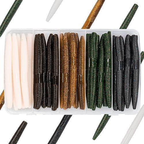 4"/5" Senko Worms Kit, Salt Impregnated Soft Plastic Lures by Bombrooster