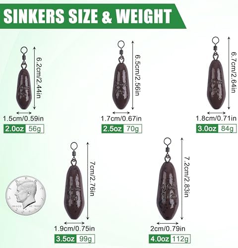 Carp Fishing Rigs Kit Carp Hair Rig with Carp Sinker Weights Carp Hooks Corn Bait Leader Rigs Quick Change Rolling Swivels Sleeves Carp Fishing Equipment Accessories - Image 4
